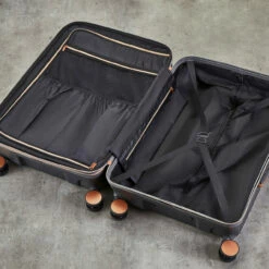 Rock Mayfair 4 Wheel Cabin Suitcase - 54cm -Luggage Store Interior Mayfair Charcoal TR 0238 05909.1686734106