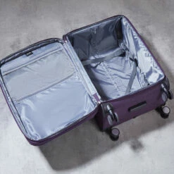 Rock Rocklite DLX 4 Wheel Expandable Medium Suitcase - 68cm -Luggage Store Interior Rocklite DLX Purple TR 0243 11676.1686843933.1280.1280 96038.1686844532