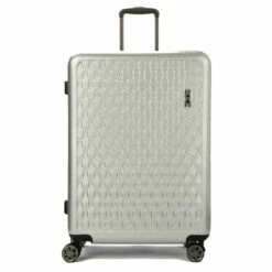 Rock Allure 4 Wheel Large Suitcase - 77cm 28 Rock Allure 4 Wheel Large Suitcase - 77cm -Luggage Store Large Suitcase Allure Silver TR 0192 SI Front copy 45062.1660128904