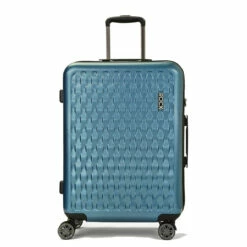 Rock Allure 4 Wheel Medium Suitcase - 68cm -Luggage Store Medium Suitcase Allure Blue TR 0192 BU Front copy 56636.1660129451