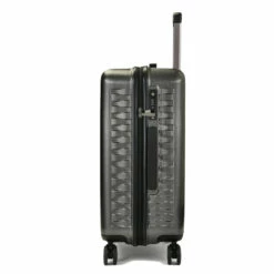 Rock Allure 4 Wheel Medium Suitcase - 68cm -Luggage Store Medium Suitcase Allure Charcoal TR 0192 CH Side copy 35342.1660129446