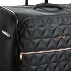Rock Jewel 4 Wheel Large Suitcase - 80cm -Luggage Store Pocket Jewel Black TR 0207 BL 48660.1673948310