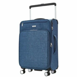 Rock Rocklite DLX 4 Wheel Expandable Medium Suitcase - 68cm -Luggage Store Rock Rocklite DLX TR 0243 M Blue 2 56273.1686844541