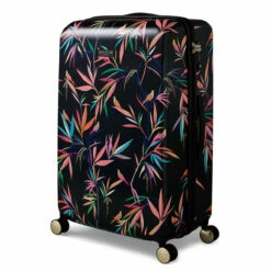 Sara Miller 4 Wheel Large Suitcase - 77cm -Luggage Store SMH0101 007 Sara Miller Large 4W Trolley Black Bamboo 2 21659.1695398998