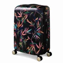 Sara Miller 4 Wheel Medium Suitcase - 67cm -Luggage Store SMH0102 007 Sara Miller Medium 4W Trolley Black Bamboo 2 19253.1695399327