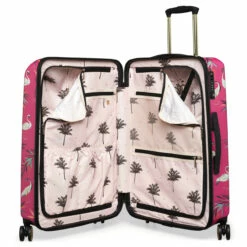 Sara Miller 4 Wheel Medium Suitcase - 67cm -Luggage Store SMH0102 008 Sara Miller Medium 4W Trolley Pink Heron 3 19460.1695399327