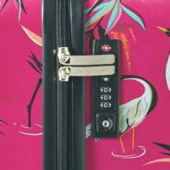 Sara Miller 4 Wheel Medium Suitcase - 67cm -Luggage Store Sara Miller Pink Heron TSA Lock 08887.1695399328