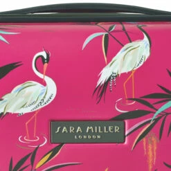 Sara Miller 4 Wheel Medium Suitcase - 67cm -Luggage Store Sara Miller Pink Heron branding 07843.1695399328