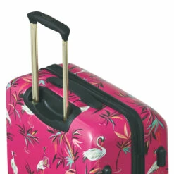 Sara Miller 4 Wheel Medium Suitcase - 67cm -Luggage Store Sara Miller Pink Heron trolley system 54533.1695399327