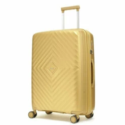 Rock Infinity 4 Wheel Expandable Medium Suitcase - 64cm -Luggage Store gold m01 copy 12213.1686822849