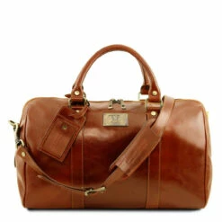 Tuscany Leather Duffle Bag With Rear Pocket Small - 42cm -Luggage Store tl141250 3 37243.1659358747